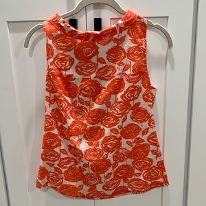 JCREW sleeves floral blouse